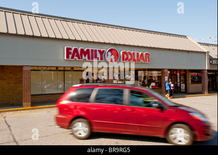 Exterior of the Family Dollar store on Clay Pitts Road in East Northport, NY April 24, 2009 Stock Photo