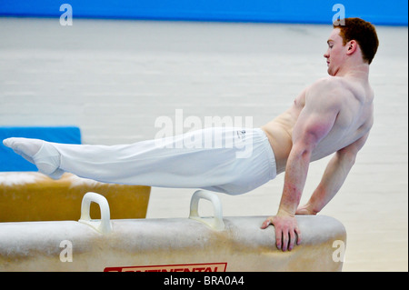 21.9.10 British Gymnastics Press Day.Members of the National Squad in training before the Commonwealth and World Championships. Stock Photo