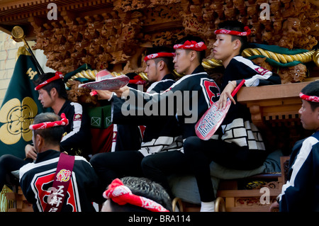 A scene from the 2010 Kishiwada Danjiri Matsuri Festival in Kishiwada, Osaka Prefecture, Japan. Stock Photo