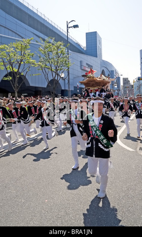 A scene from the 2010 Kishiwada Danjiri Matsuri Festival in Kishiwada, Osaka Prefecture, Japan. Stock Photo