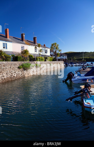 Island Quay and Holiday Homes, Salcombe, South Hams, Devon, England Stock Photo