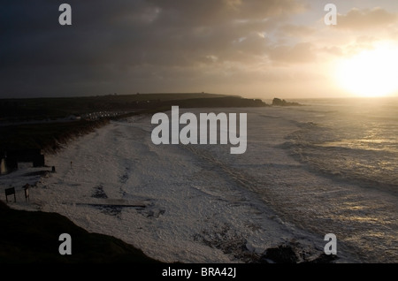 Stormy Seas, Bunmahon Cove, Co Waterford, Ireland Stock Photo