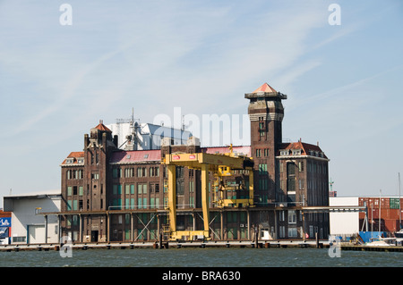 Netherlands Amsterdam port IJ docks Noordzeekanaal Stock Photo