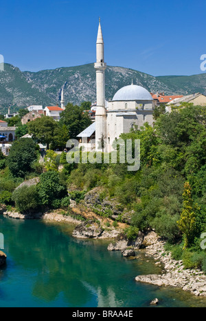 Mosque in the old town of Mostar, UNESCO World Heritage Site, Bosnia-Herzegovina, Europe Stock Photo