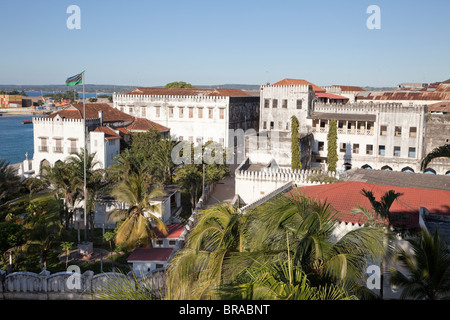 Zanzibar, Tanzania. Former Sultan's Palace, now The Palace Museum. Built 1890s. Stock Photo