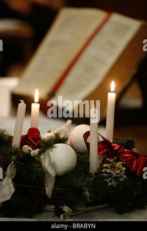 Advent candles, Paris, France, Europe Stock Photo