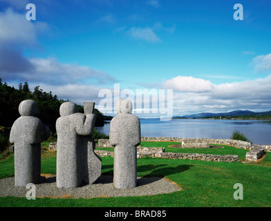 Statues Of Musicians, Kenmare, Co. Kerry, Ireland Stock Photo