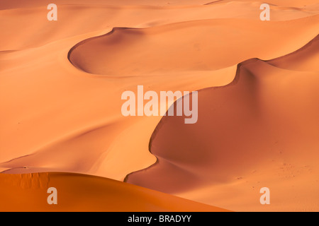 The dunes of the erg of Murzuk in the Fezzan desert, Libya, North Africa, Africa Stock Photo