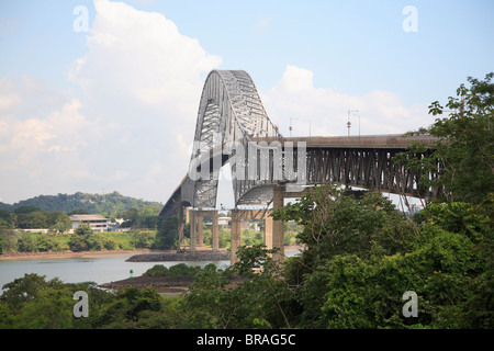 Bridge of the Americas, Panama Canal, Balboa, Panama, Central America Stock Photo