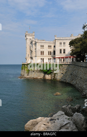 Trieste. Italy. Castle at Miramare. Il Castello di Miramare. Stock Photo