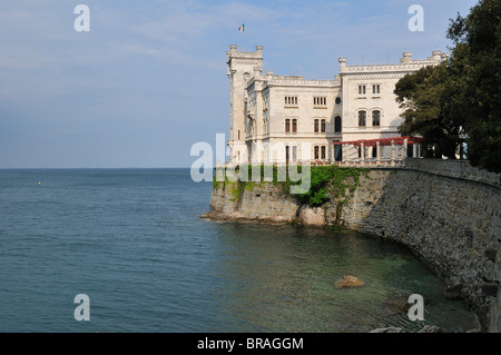 Trieste. Italy. Castle at Miramare. Il Castello di Miramare. Stock Photo