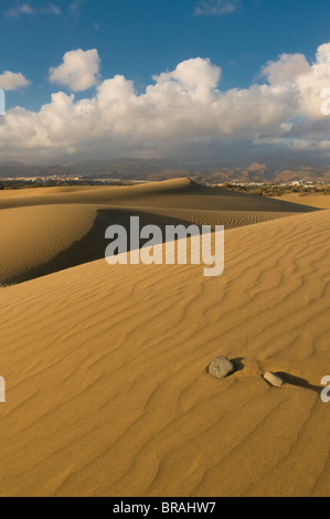 Famous sand dunes of Maspalomas, Gran Canaria, Canary Islands, Spain, Europe Stock Photo