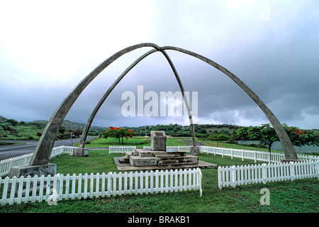Monument for 1980s war that USA rescued Grenada from invasion in Caribbean  Stock Photo