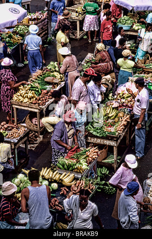 Colorful Caribbean Fruit Market Grenada Stock Photo - Alamy