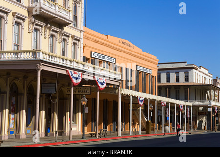 2nd Street in Old Town Sacramento, California, United States of America, North America Stock Photo