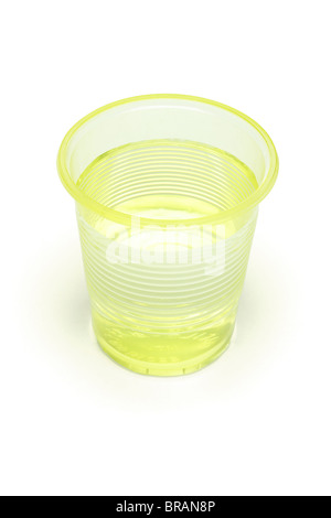 Disposable Plastic Cup On White Background Stock Photo - Alamy