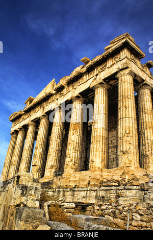 Parthenon on Acropolis 432 BC in Athens Greece Stock Photo