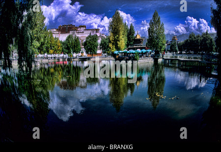 Wonderful Potala Palace On Mountain Range From Another Mountain The 