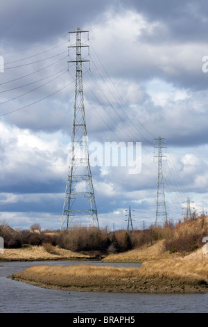 Electricity pylons, UK Stock Photo