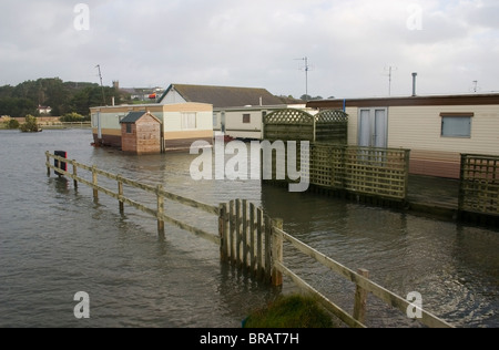 Bunmahon, Co Waterford, Ireland; Flooded Road In October 2004 Stock Photo