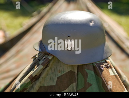 WWII era M38 Luftwaffe German Army Helmet Stock Photo