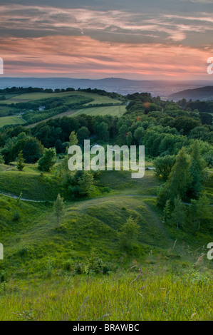 View from Painswick Beacon, Gloucestershire, Cotswolds, UK Stock Photo