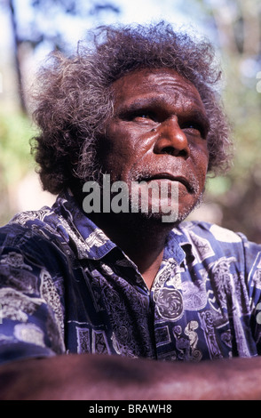 Aboriginal tribal elder, Australia Stock Photo