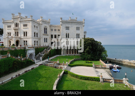 Trieste. Italy. Castle at Miramare. Il Castello di Miramare. Stock Photo