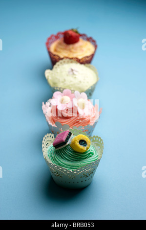 Four Cupcakes Stock Photo