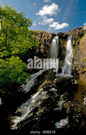 Waterfall near Ulva on the Isle of Mull Inner Hebrides Argyll and Bute, Scotland.  SCO 6686 Stock Photo