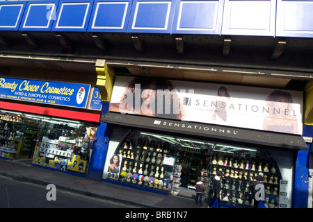 Wigs and hair extension shop, Brixton, London, UK Stock Photo - Alamy