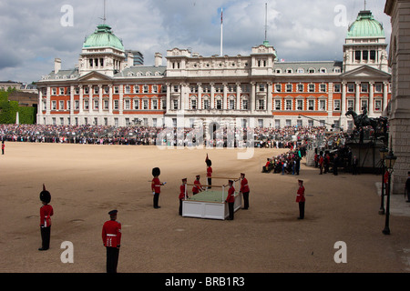 Getting ready for the parade - 8 minutes to go! 'Trooping the Colour' 2010 Stock Photo