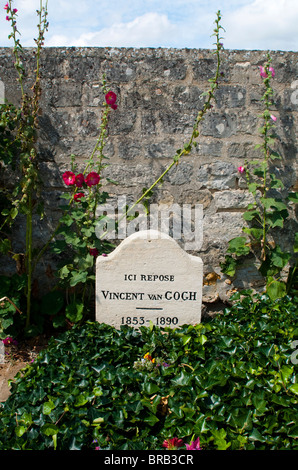 Vincent van Gogh's grave in Auvers-sur-Oise, France Stock Photo