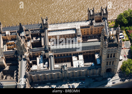 Aerial Photograph of the Houses of Parliament, London Stock Photo