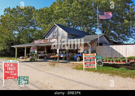 Farm stand on the north fork of Long Island NY Stock Photo