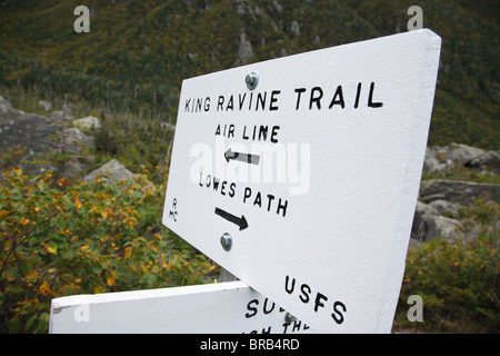 King Ravine Trail. Located in King Ravine in the White Mountains, New Hampshire USA Stock Photo