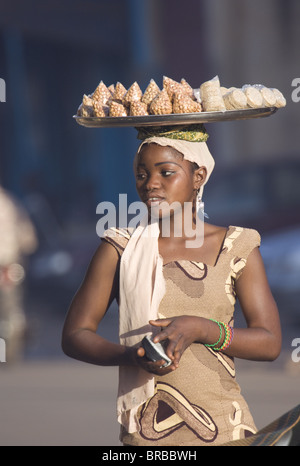 Street vendor in the market in Ouagadougou, Burkina Faso, West Africa Stock Photo