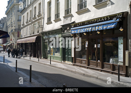Rue Mouffetard, Latin Quarter, Paris, France Stock Photo