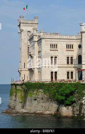 Trieste. Italy. Castle at Miramare. Il Castello di Miramare. Stock Photo