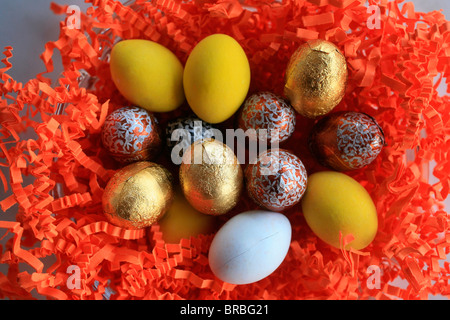 Chocolate eggs, France Stock Photo