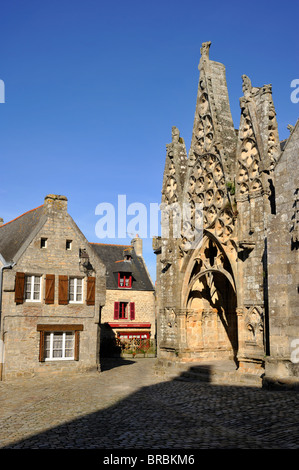 France, Brittany (Bretagne), Finistère, Pont Croix, cathedral Stock Photo