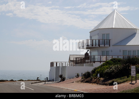 Coastal homes on the waterfront at Yzerfontein a popular seaside resort on the west coast of South Africa Stock Photo