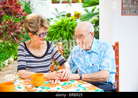 portrait of senior couple outdoors Stock Photo