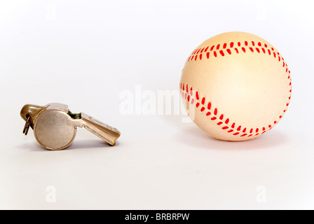 baseball and whistle Stock Photo