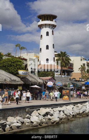 Waterfront and Lighthouse in Cabo San Lucas, Baja California Sur, Mexico Stock Photo
