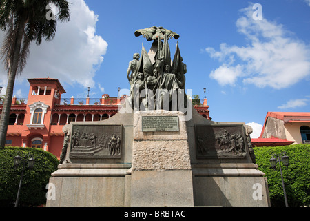 Plaza Bolivar, Casco Viejo (Casco Antiguo) (Old City), San Felipe District, Panama City, Panama, Central America Stock Photo