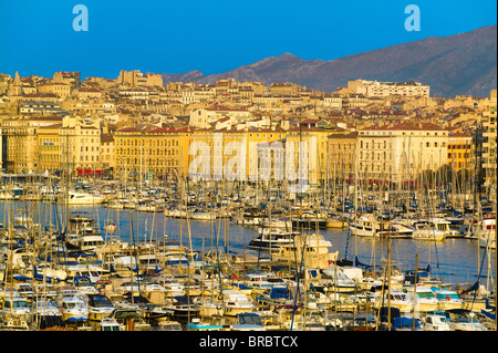 THE VIEUX PORT, MARSEILLE, PROVENCE, FRANCE Stock Photo