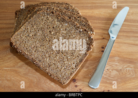 German black bread (schwarzbrot) made by Kretzer Stock Photo