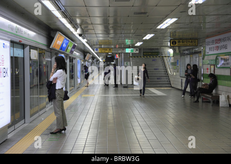 Underground Metro Station, Seoul, South Korea Stock Photo