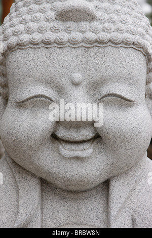 Smiling Buddha, Jogyesa Temple, Seoul, South Korea Stock Photo